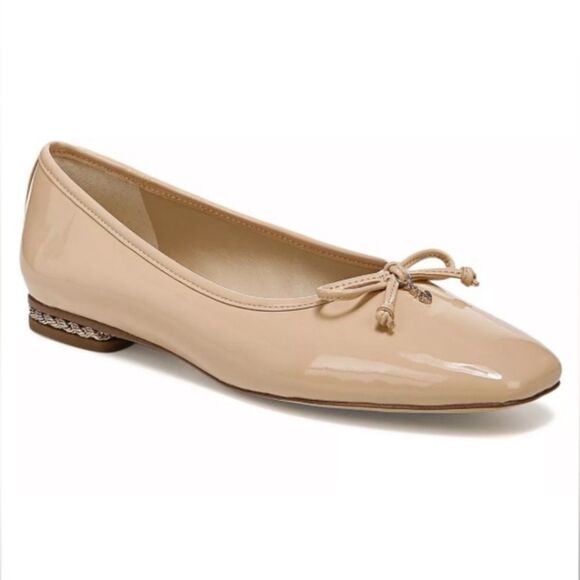 Sam Edelman Marisol Slip On Flats Tan Patent
Leather Gold Trim Ballet Size 8 - Picture 1 of 7
